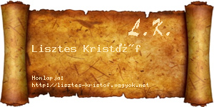 Lisztes Kristóf névjegykártya