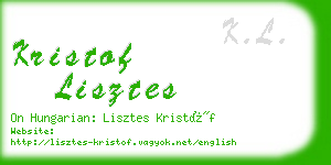 kristof lisztes business card